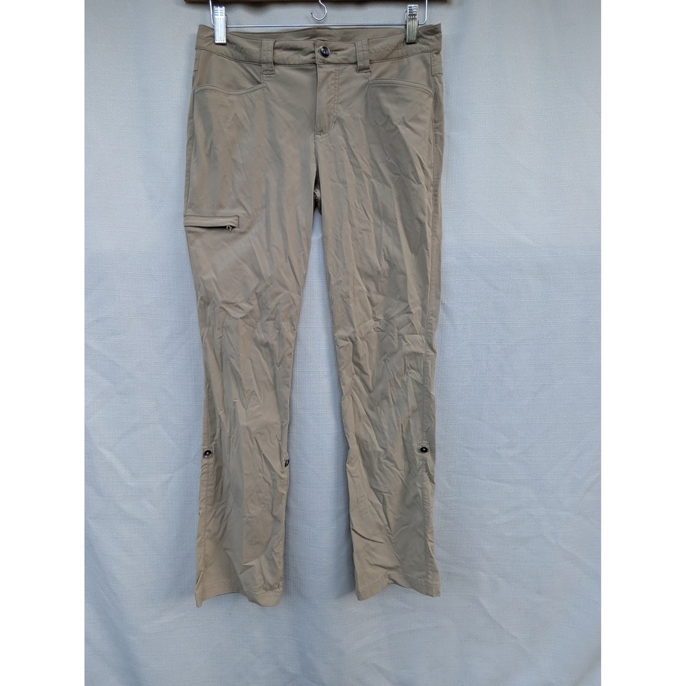 Eddie Bauer First Ascent Guide Pro Pants Womens 6 Tan Roll Up Convertible Hiking